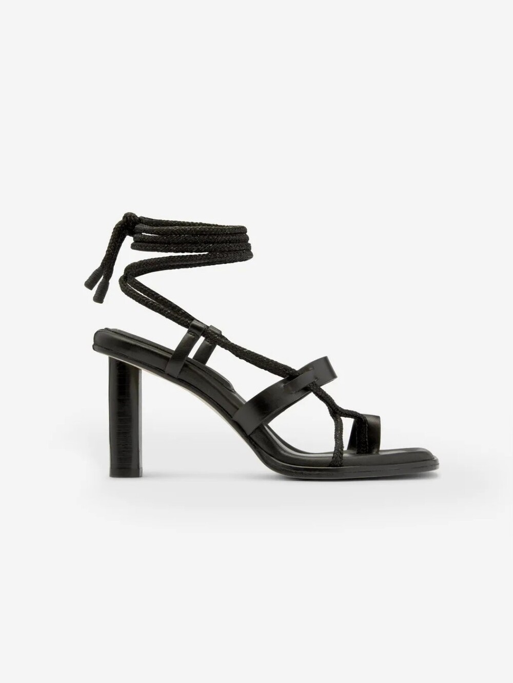Tamara Mellon Intuition Black Vitello‎ Leather Sandals  Size 39.5 EU/9 US NIB